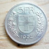 5 Franken 1924, stgl., Kat. 2600.--