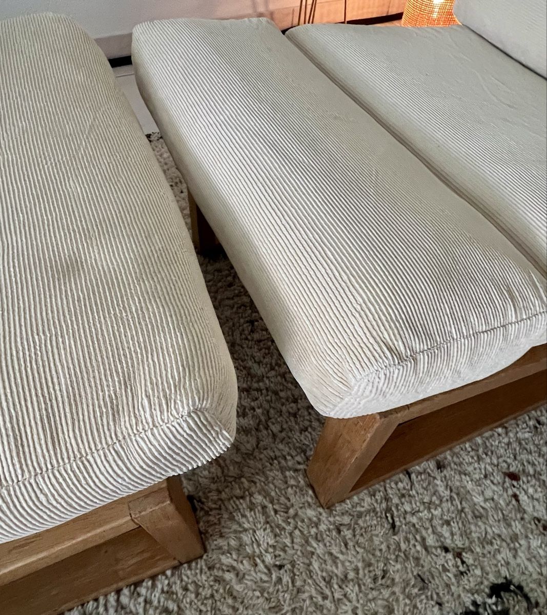 Poltrone: 2 Vintage Design Sessel Eichen Holzrahmen Cord Polster – Usato da Hunzenschwil venduto da Madachica 7