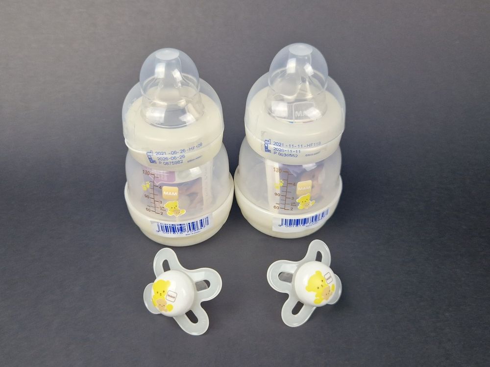 MAM Welcome To The World Set | Babyflaschen 160ml & 260ml Mit Schnuller & Clip Für Neugeborene