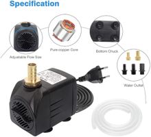 25W 2000L/H Aquarium Pumpe Wasserpumpe Tauchpumpe Schwarz