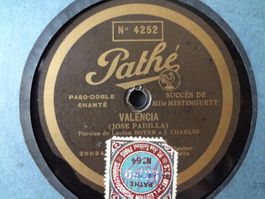 Disque 78 tours Pathé saphir 30cm de Mistinguett No 4252