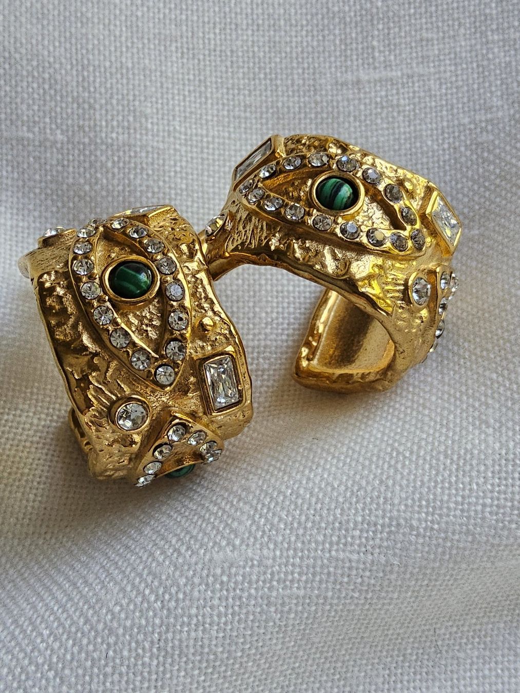 Ohrringe & -stecker: Top Goldig/Malachit/Strass Ohrstecker, ein Hingucker – Gebraucht aus Zürich von SciTec 1