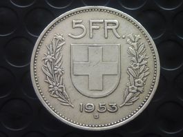 5 Fr. 1953  Vorzüglich