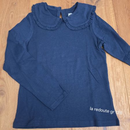 Langarmshirt La Redoute dunkelblau Grösse 128 neu