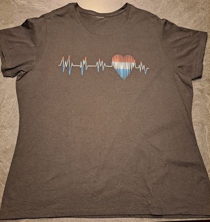 Luxemburg T-shirt, schwarz, Herz, Gr. XL, neuwertig
