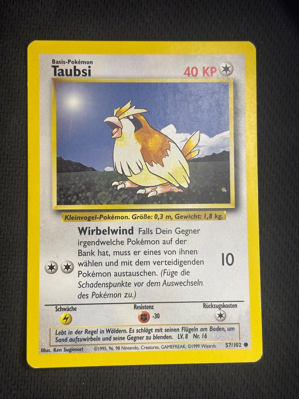 Pokémon Carte collezionabili: Pokemon Taubsi 57/102 WOTC Base Set DE – Usato da St. Gallen venduto da KantoKarten