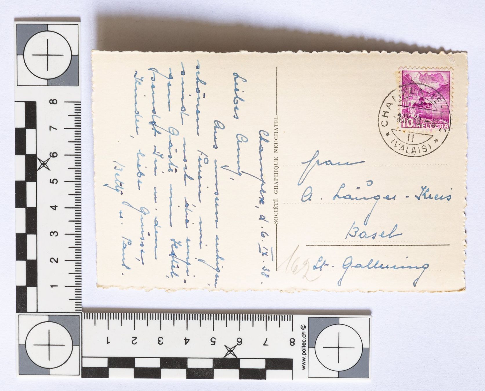 Cartoline postali: Ansichtskarte Champex et Grand Combin – Usato da Riehen venduto da Tignanello1 1