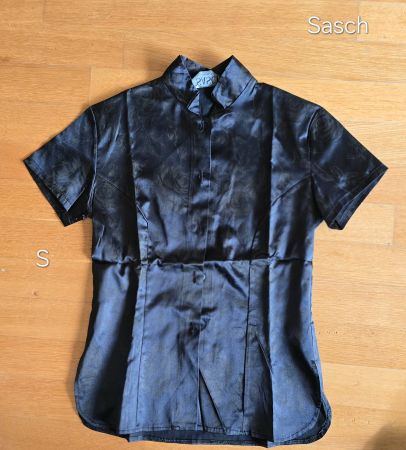 Sasch Bluse Schwarz Rosenmuster Grösse S China Style