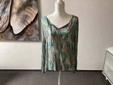 NILE Bluse Damen langarm gemustert Grösse M wie NEU
