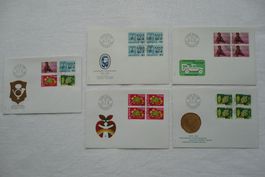 1976 Sondermarken I 5 FDC Satz & 4er-Blocks SBK 572 - 575