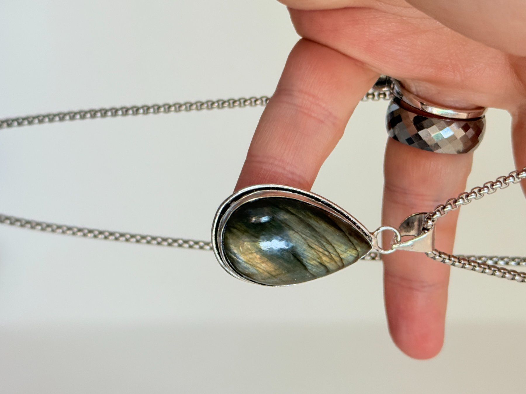 Catenine: Collier Labradorite, neuf, jamais porté! – Nuovo e nell'imballaggio originale da Genève venduto da AWWA 3