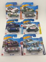 6 Hot Wheels Rally Cars Porsche, Subaru, Ford Escort Mix 30