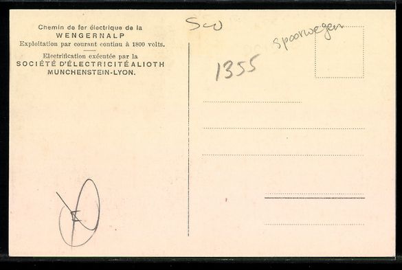 Cartoline postali: AK Wengernalp, Berghaus vor Bergpanorama – Usato da Berlin venduto da bartko-reher 1