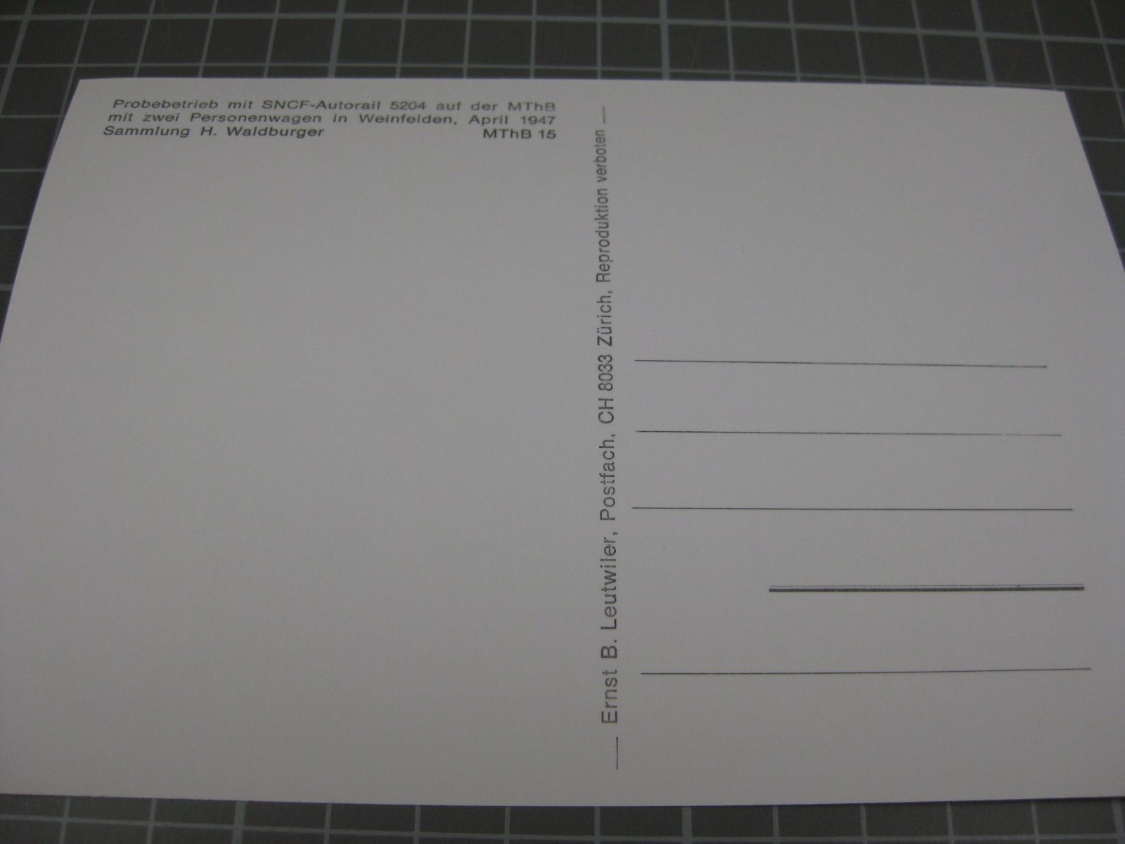 Cartoline postali: AK Weinfelden mit SNCF Dieseltriebwagen – Nuovo (secondo la descrizione) da Malters venduto da Marosko 1