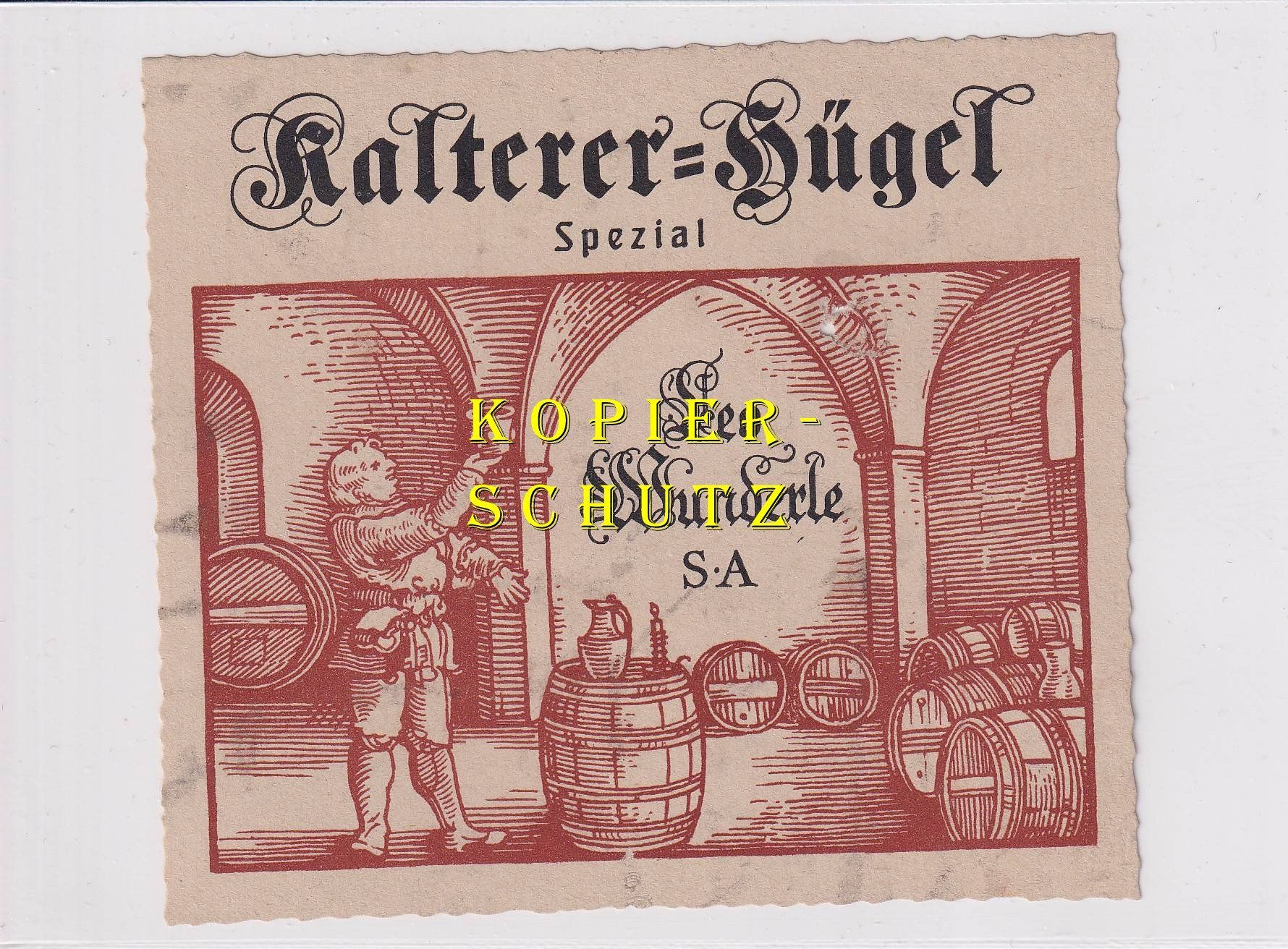 Carta: Etikette - Kalterer-Hügel Spezial (rot) /bd – Usato da Hombrechtikon venduto da Rudolf07