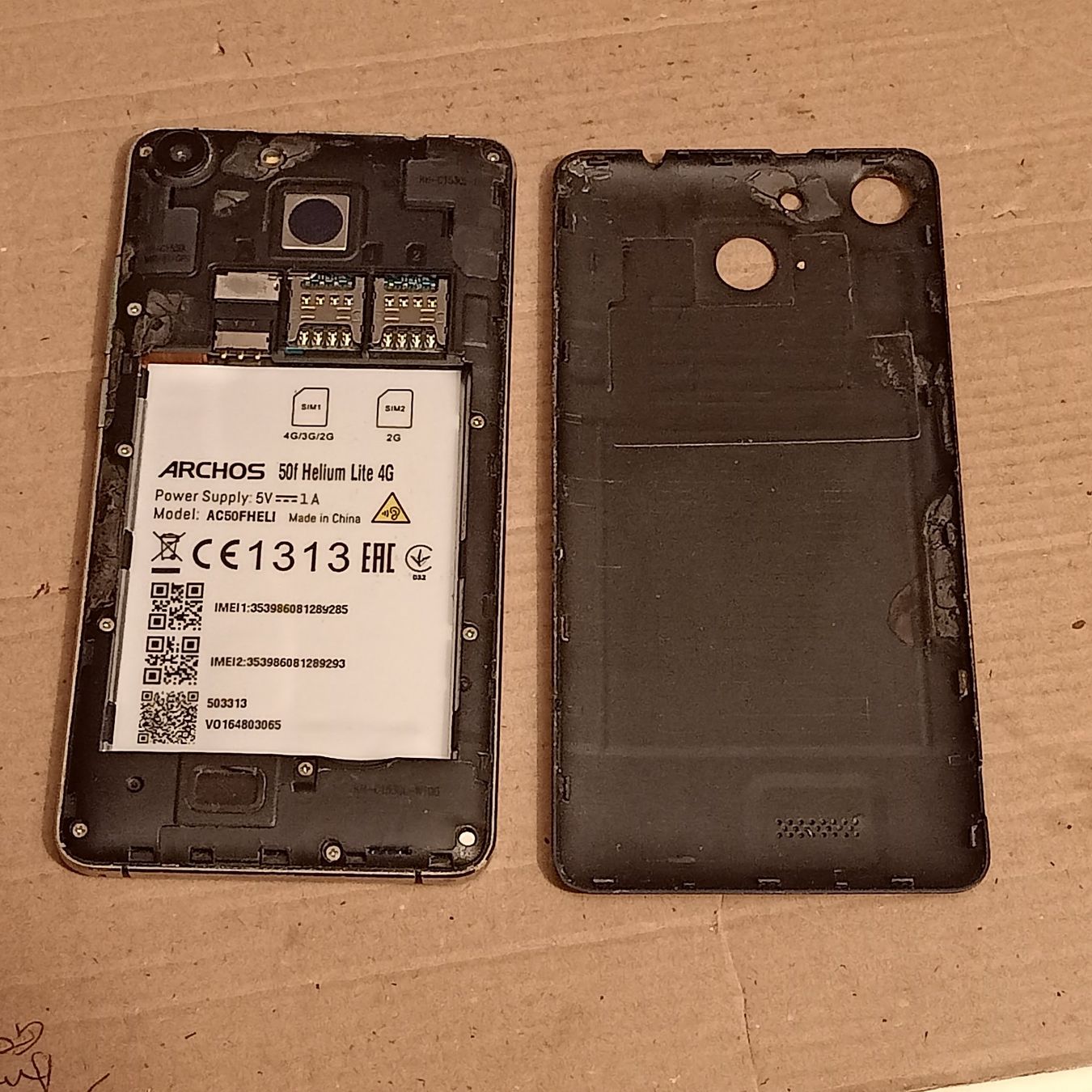 Archos Handys / Smartphones: Android Handy Archos 50f Helium Lite ungetestet: Akku fehlt – Defekt aus Winterthur von Opusco 2
