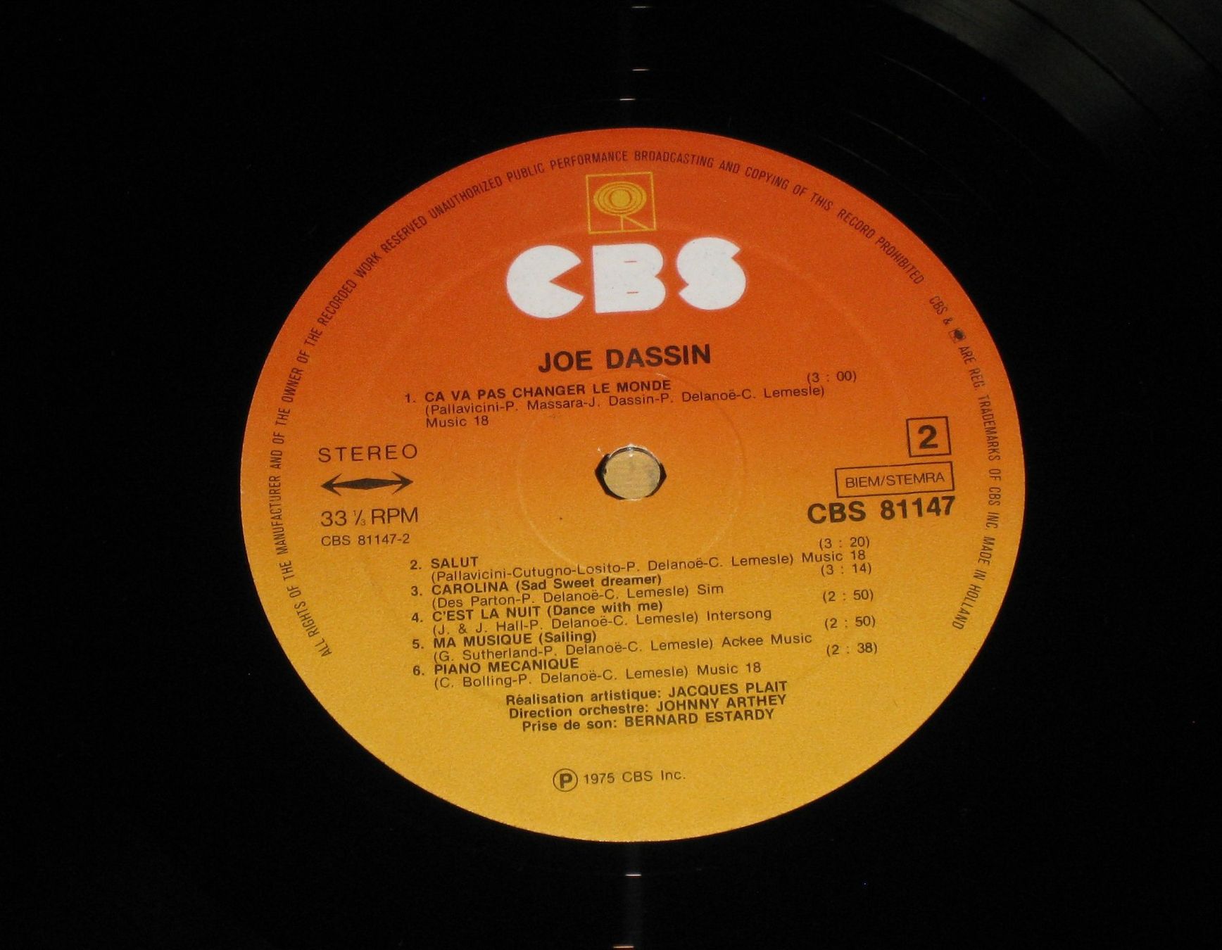 Vinyles: LP - JOE DASSIN – D'occasion à Steckborn par Quo7 3