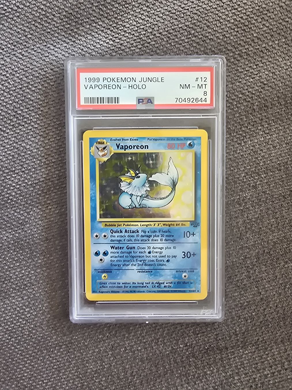 Pokémon Carte collezionabili: 1999 Jungle Vaporeon Holo – Nuovo (secondo la descrizione) da Luzern venduto da RowdyCollection