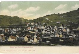 Gruss aus GAIS: coloriete Teilansicht 1910