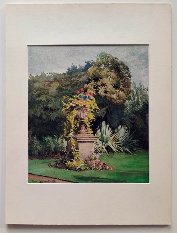 HUGO CHARLEMONT In einem Park, Aquarell Kaufen auf Ricardo