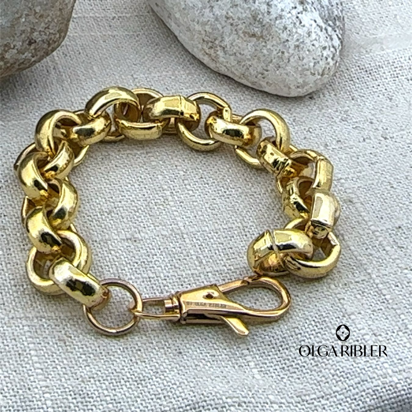 Olga Ribler Bracciali & Braccialetti: Statement Armband Edelstahl 14 mm – Nuovo (secondo la descrizione) da Luzern venduto da Schmuckoutlet