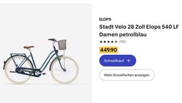 Bike ELOPS 540 L/XL - low frame city bike