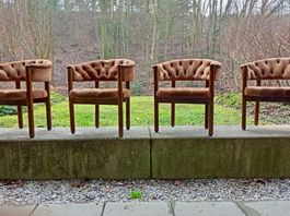 4 Wildleder Haussmann Sessel De Sede Vintage 1970