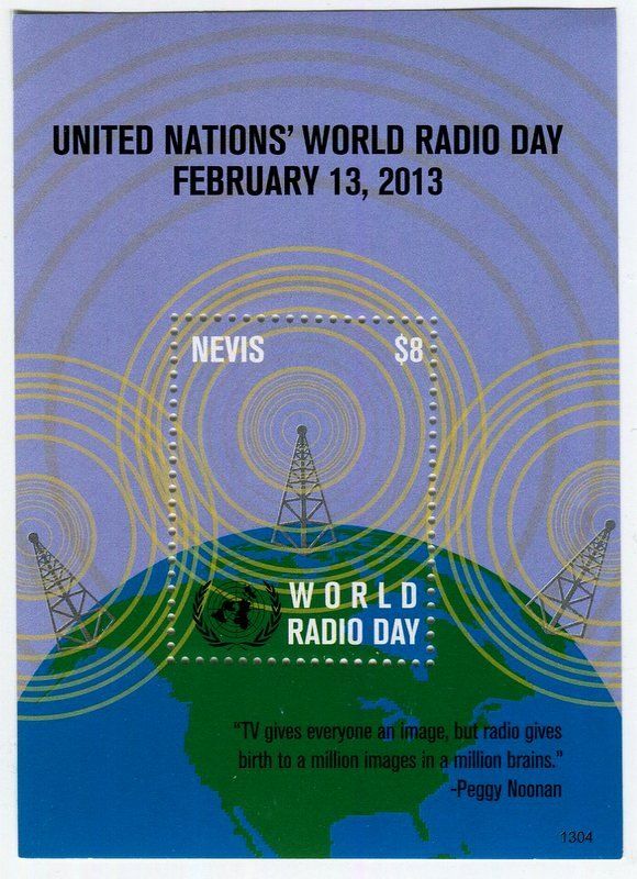 Tous les timbres: Block "Radio". Nevis – Neuf avec emballage d'origine à Basel par Butsch5
