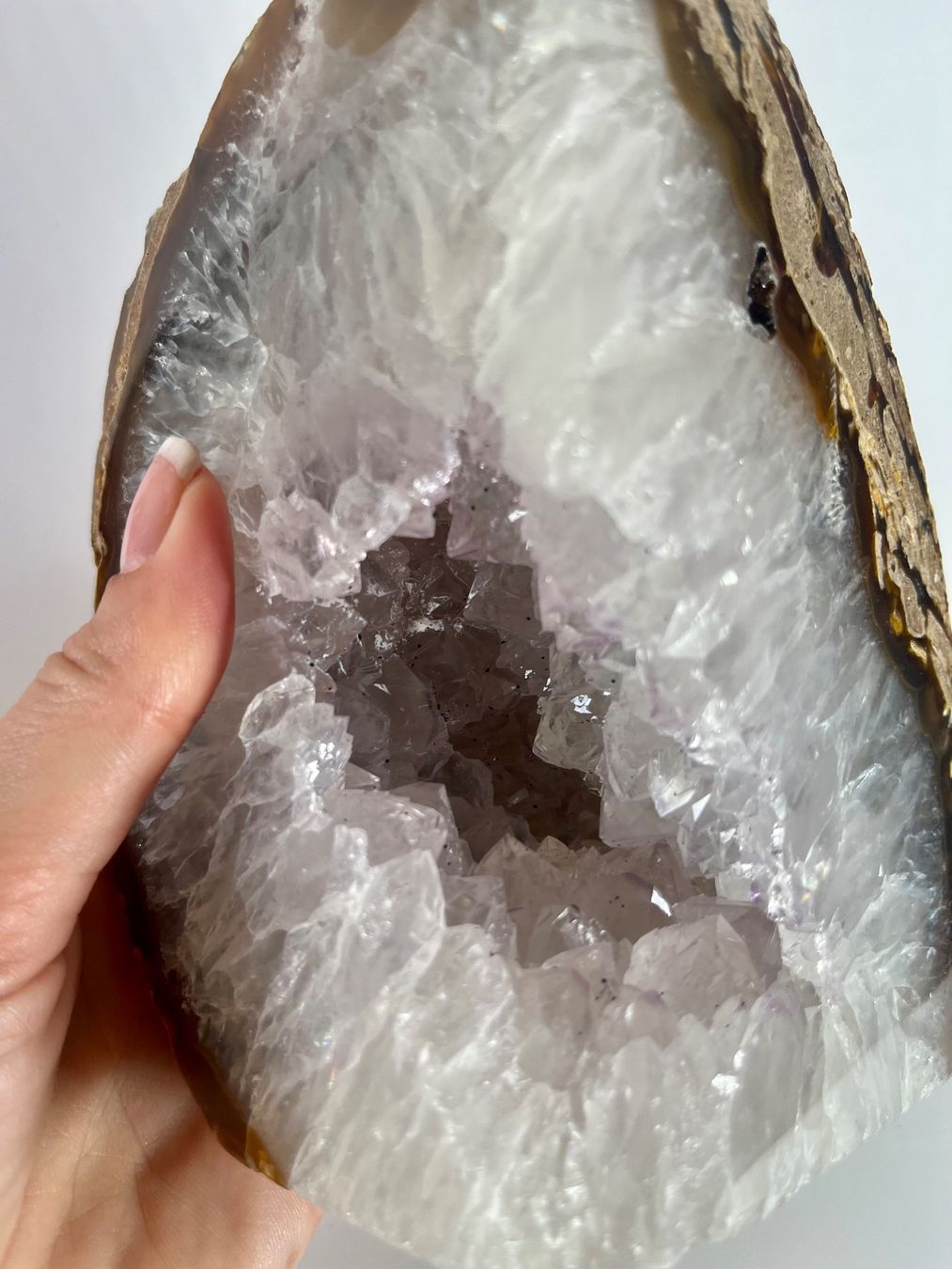 Sculture & Statue: Amethyst Geode  - 1.7kg, 14.5cm – Nuovo e nell'imballaggio originale da Zürich venduto da unique2010