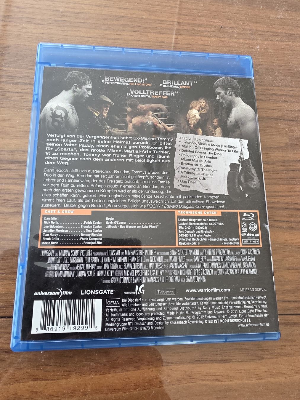 Alle DVDs: Warrior Blu-ray Tom Hardy Joel Edgerton  – Gebraucht aus Olten von Rappe50 1