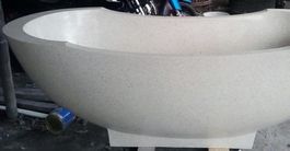 Badewanne Freistehende Wanne Spa Becken Terrazzo Stein