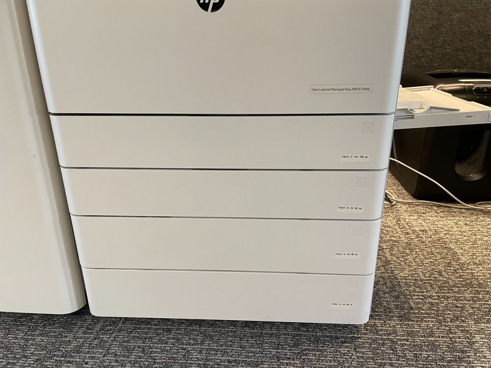 HP Drucker > HP MFP E77830z Plus inkl. Finisher Kaufen auf Ricardo