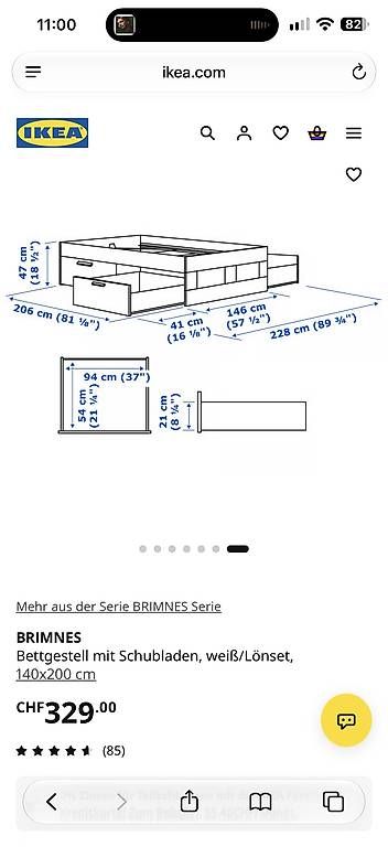 Betten: IKEA BRIMNES Bettgestell – Gebraucht aus Kerns von rij_sjb6 4