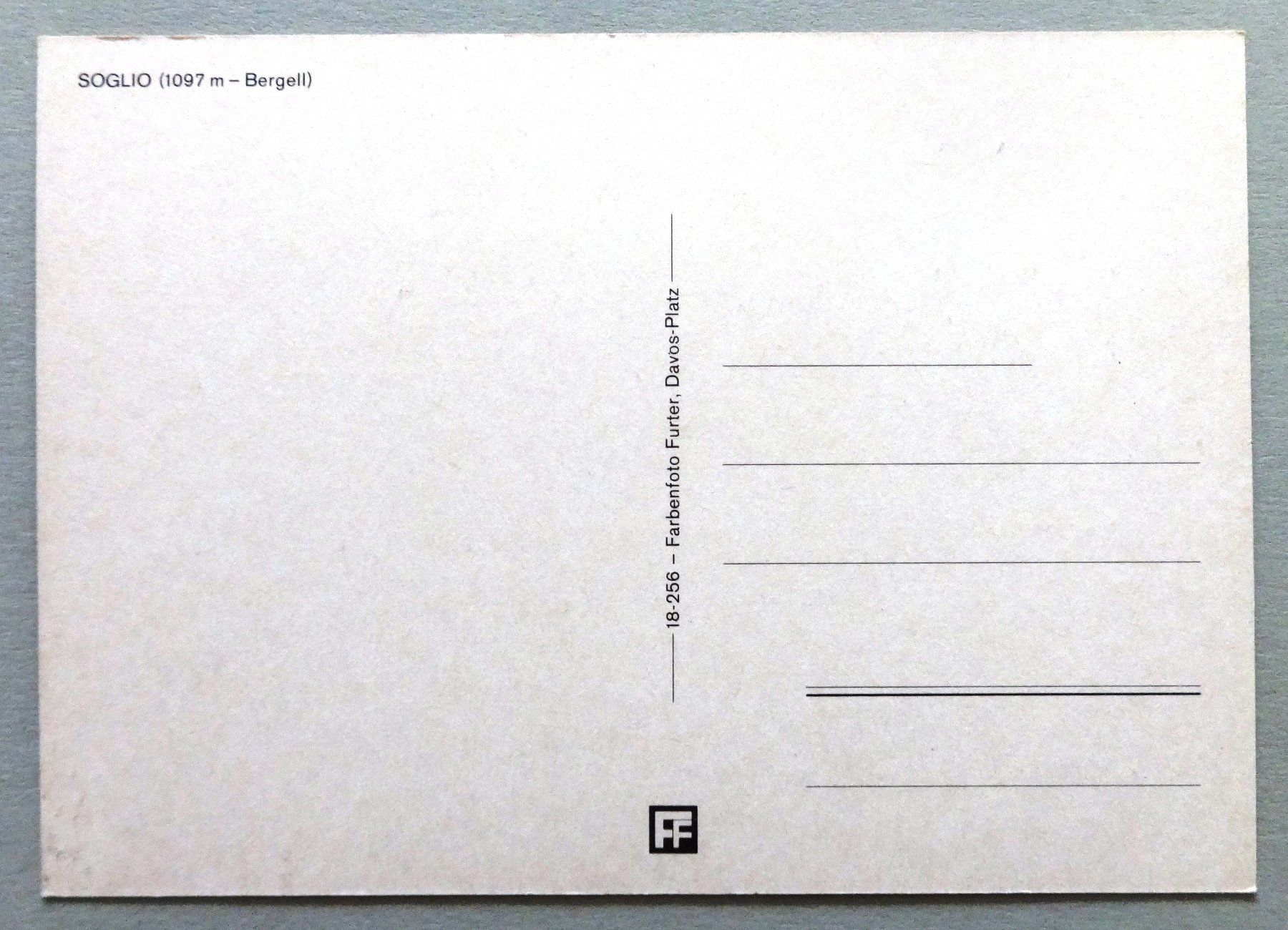Cartoline postali: Soglio 1097 m - Bergell – Usato da Fétigny venduto da Billy2miny 1