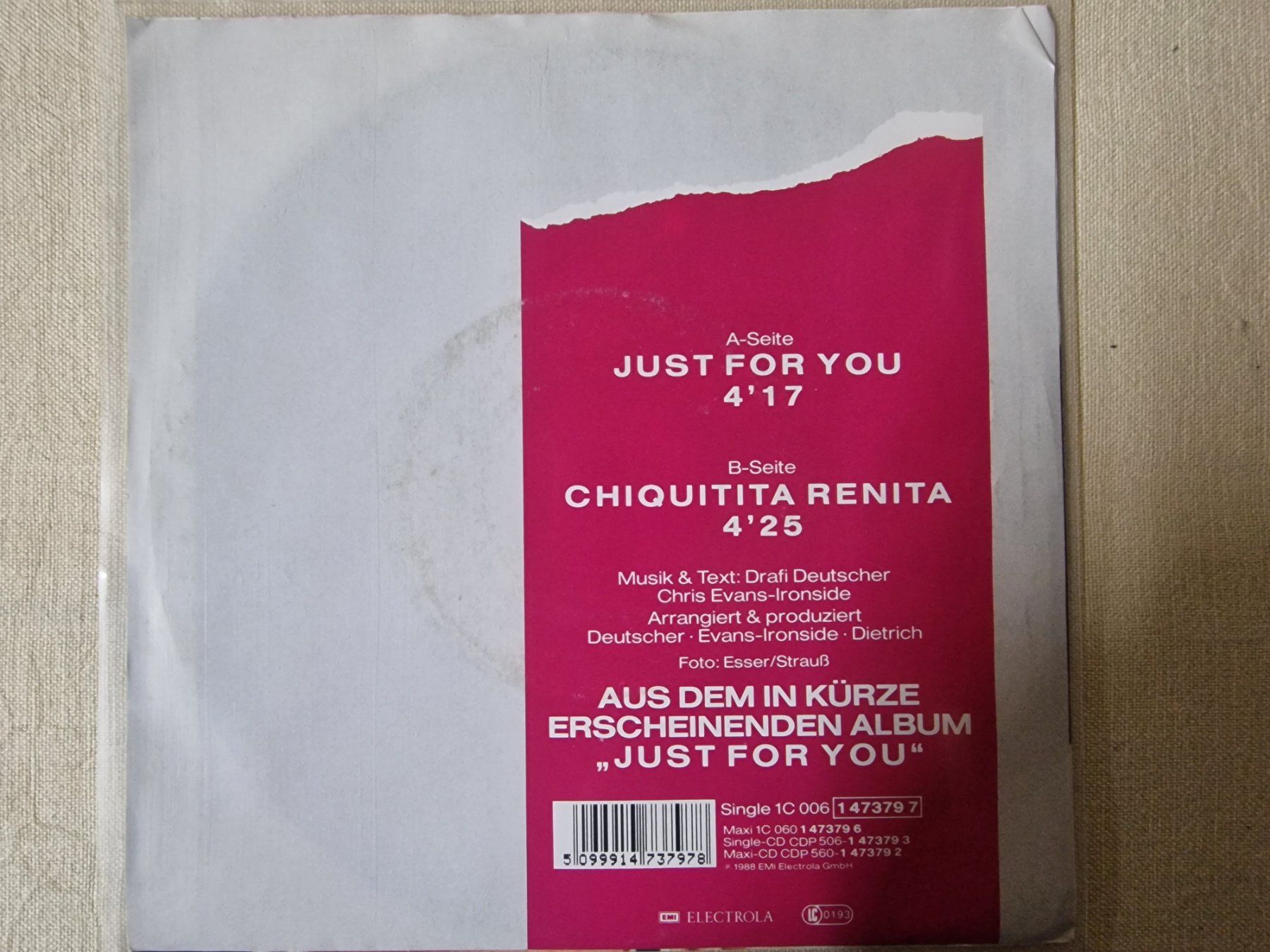 Schallplatten: Mixed Emotions Single – Just For You – Gebraucht aus Root von atelier22 1