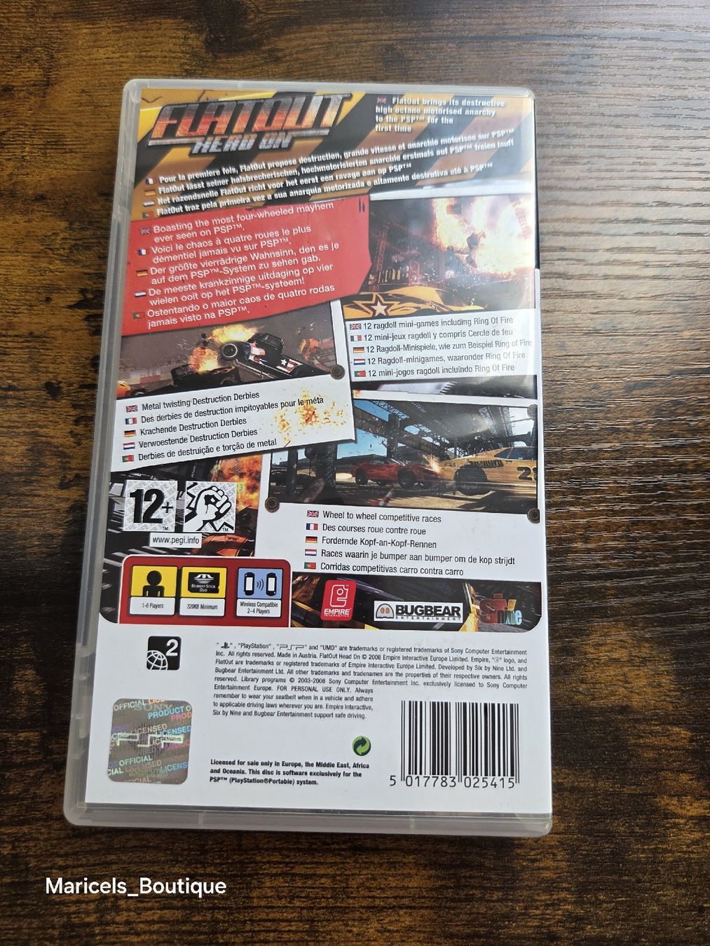 Sony Giochi: Flatout Head On PSP UMD Game disc and manual – Usato da Winterthur venduto da Maricels_Boutique 2