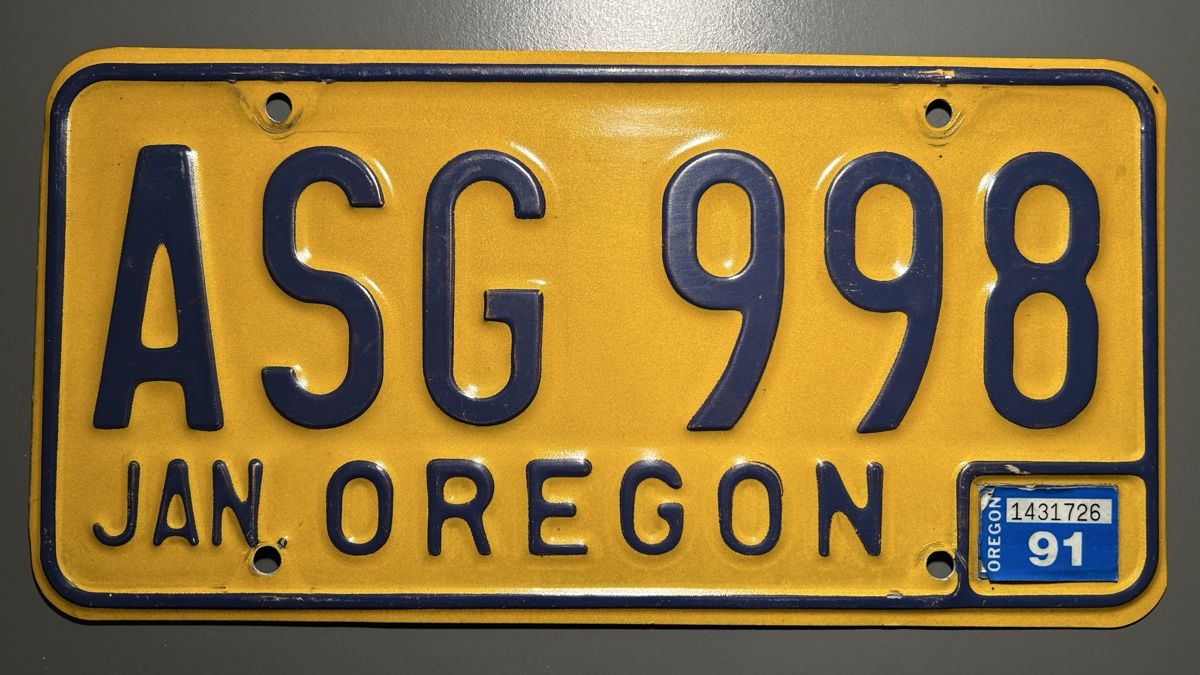 Insegne: Nummernschild USA Oregon 1991 – Usato da Urtenen-Schönbühl venduto da sanfilipp0