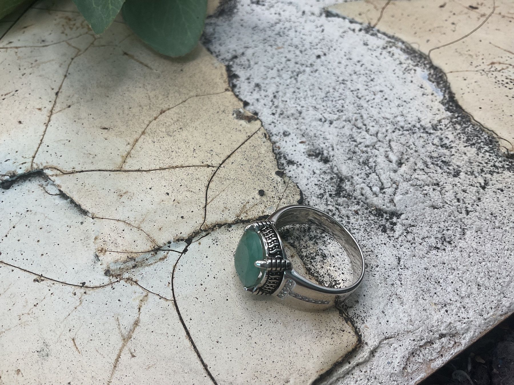 Anelli: Smaragdring in Sterlingsilber, Gr. 56.5 – Nuovo (secondo la descrizione) da Luzern venduto da S.Kern01 2