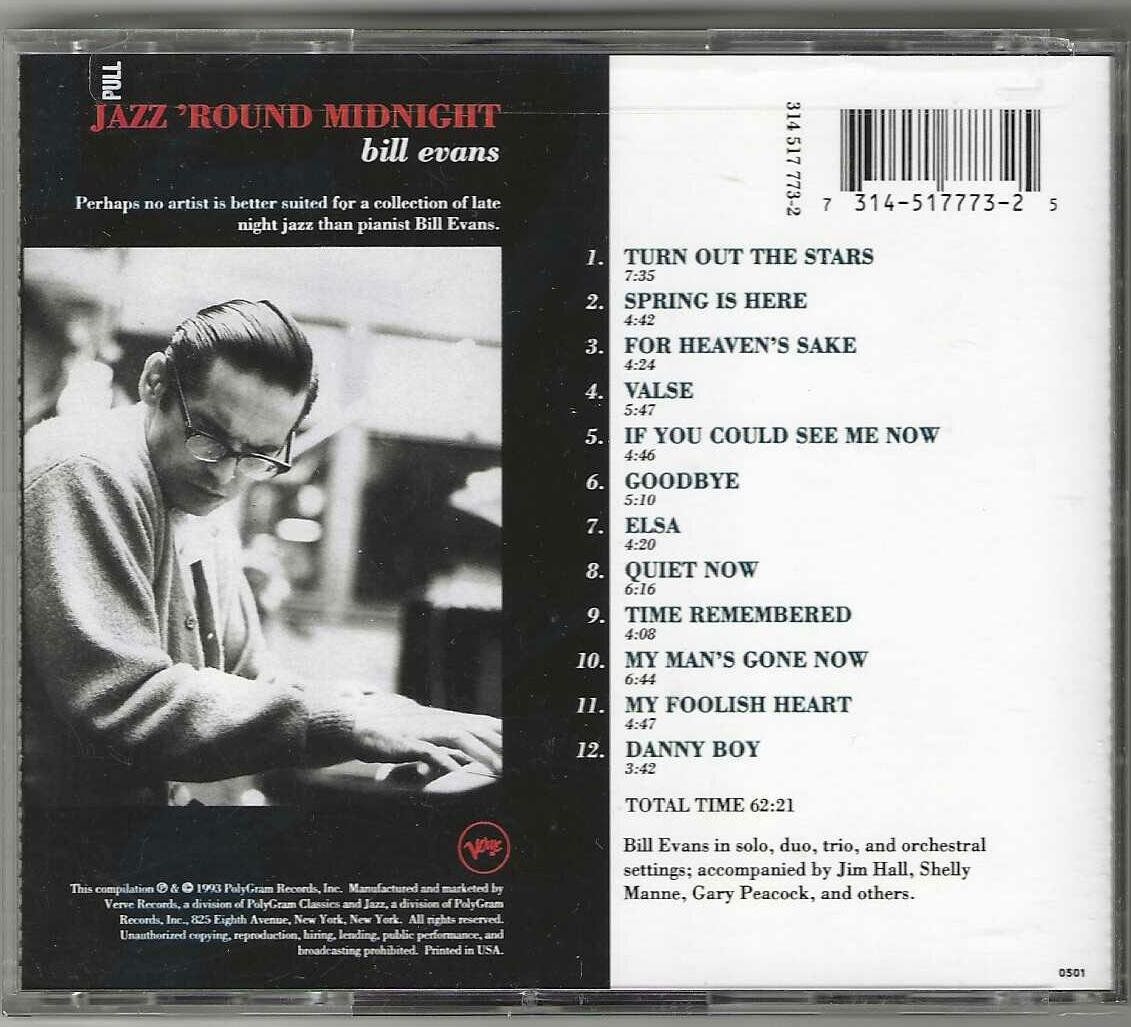 CD: Bill Evans – Jazz 'Round Midnight – Usato da Genève venduto da CDLPBookS 1