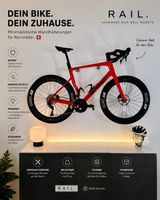 Stilvolle Rennrad-Wandhalterung  Handmade/platzsparend