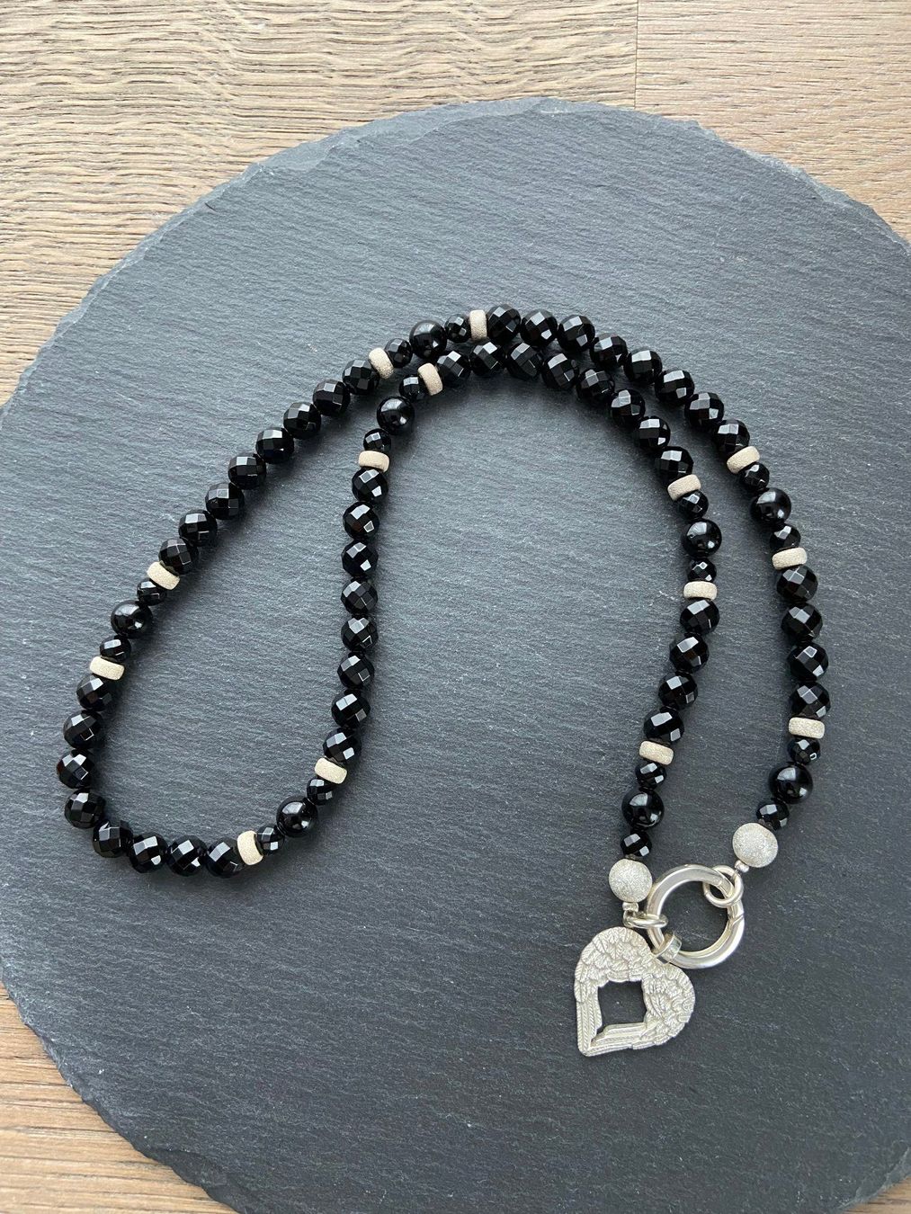 Sonstiger Schmuck: Halskette Onyx – Neu (gemäss Beschreibung) aus Unterkulm von esco