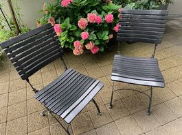 Garba Gartenstühle schwarz (2 Stück)