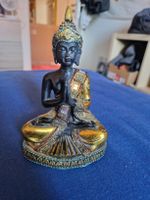 Buddha Figur handbemalt Dekoration Skulptur sitzend