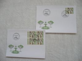 Pro Patria 2000 2 FDC SBK B271 4er-Bl.&Einzel, gest. Carouge