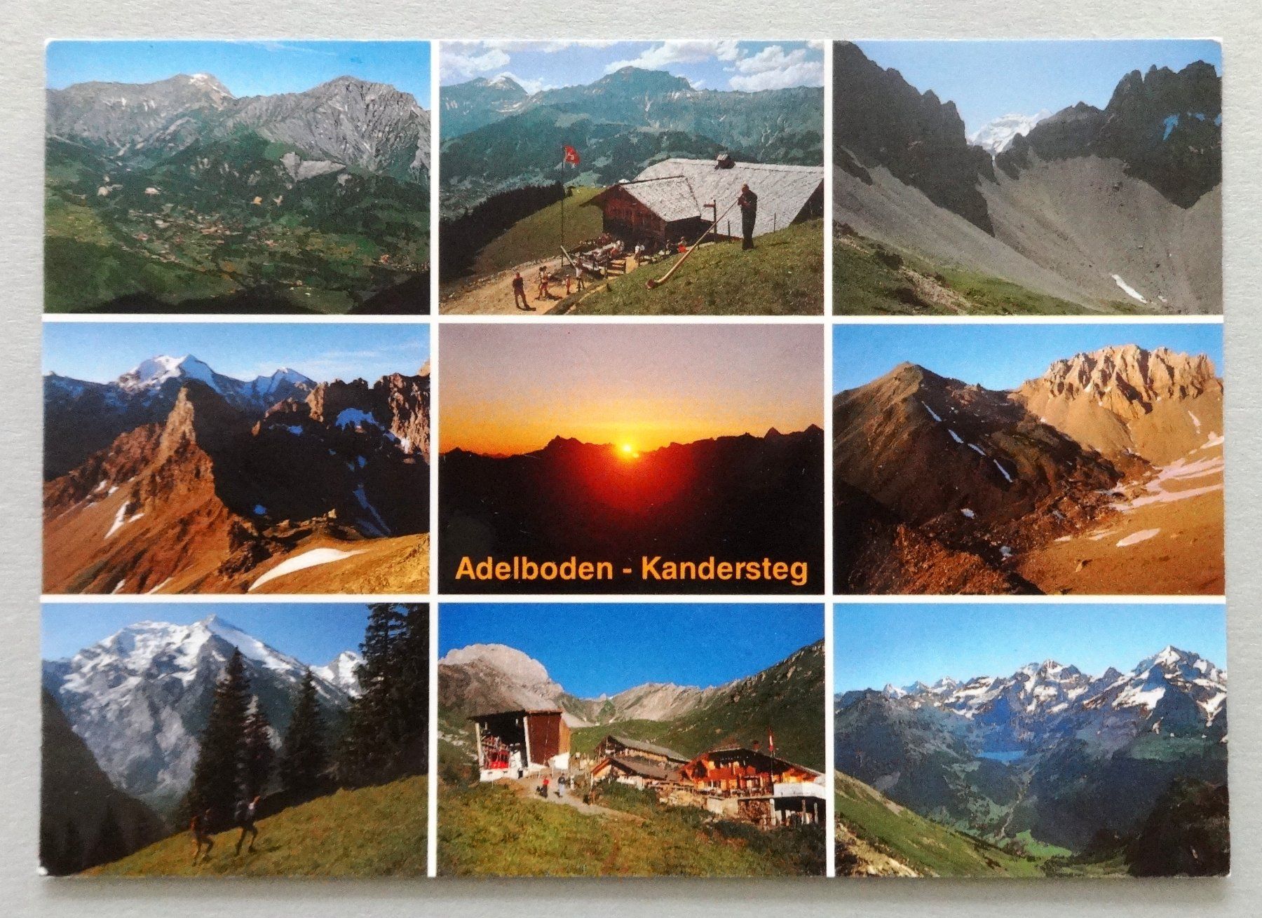 Cartoline postali: Alpiner Wanderweg Adelboden - Kandersteg – Usato da Fétigny venduto da Billy2miny