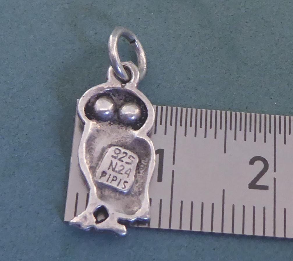 Ciondoli: Anhänger Eule 925 Silber mit synthetischen Steinchen – Usato da Muri AG venduto da silvermouse007 3