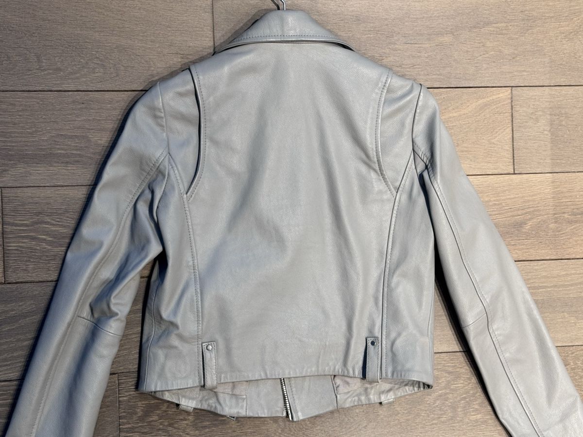 Maje Giacche: MAJE Leather Biker Jacket - Light Grey - Size 36 (S) – Usato da Küsnacht ZH venduto da Taleia80 2