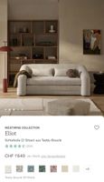 Schlafsofa Teddy-Bouclé Off White neuwertig