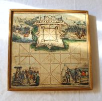 Brettspiel Belagerungsspiel Festungsspiel Holz um 1850