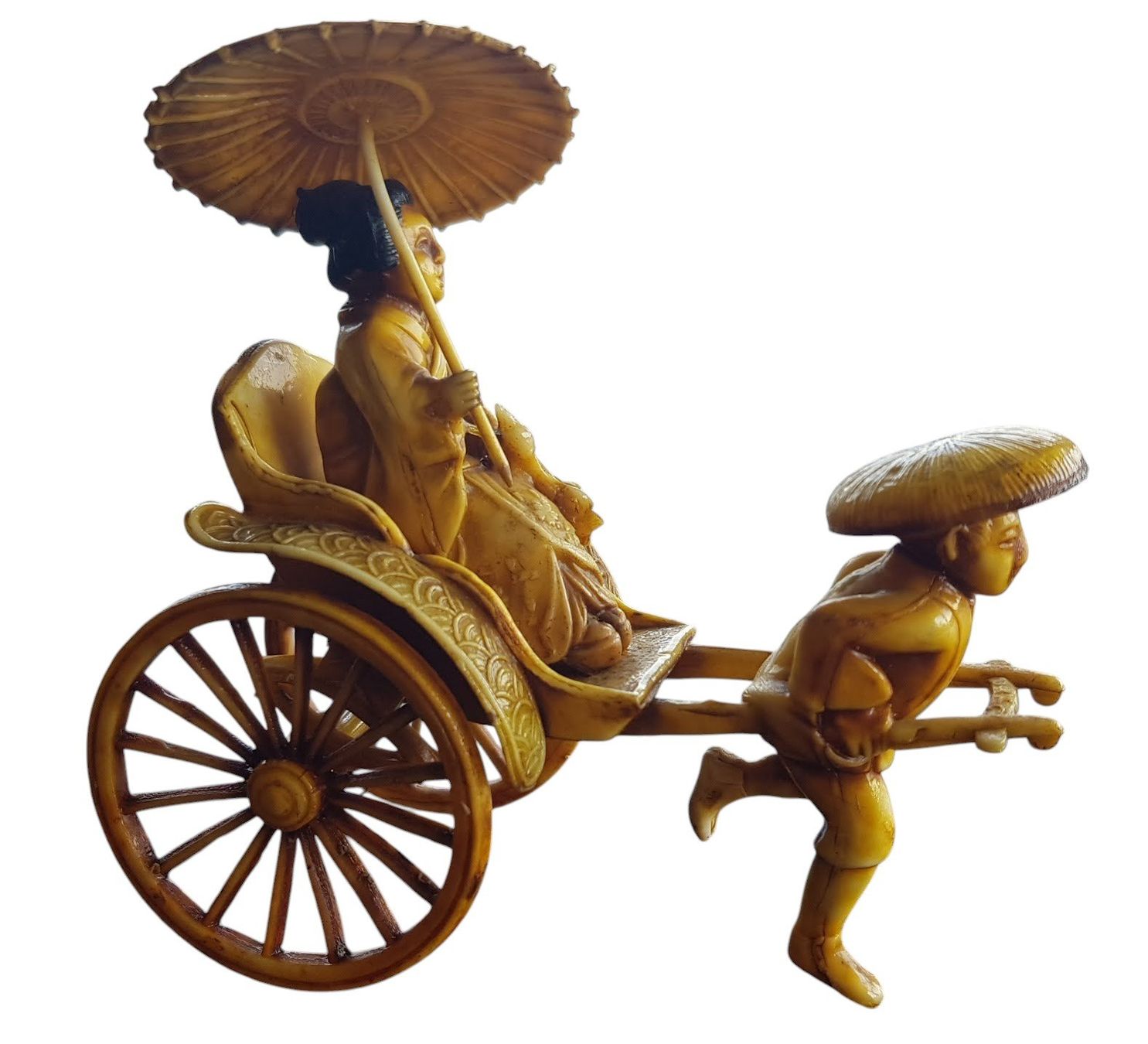 Statuette: Rischkafahrer alte Figur – Usato da Mörschwil venduto da antiksalon 5
